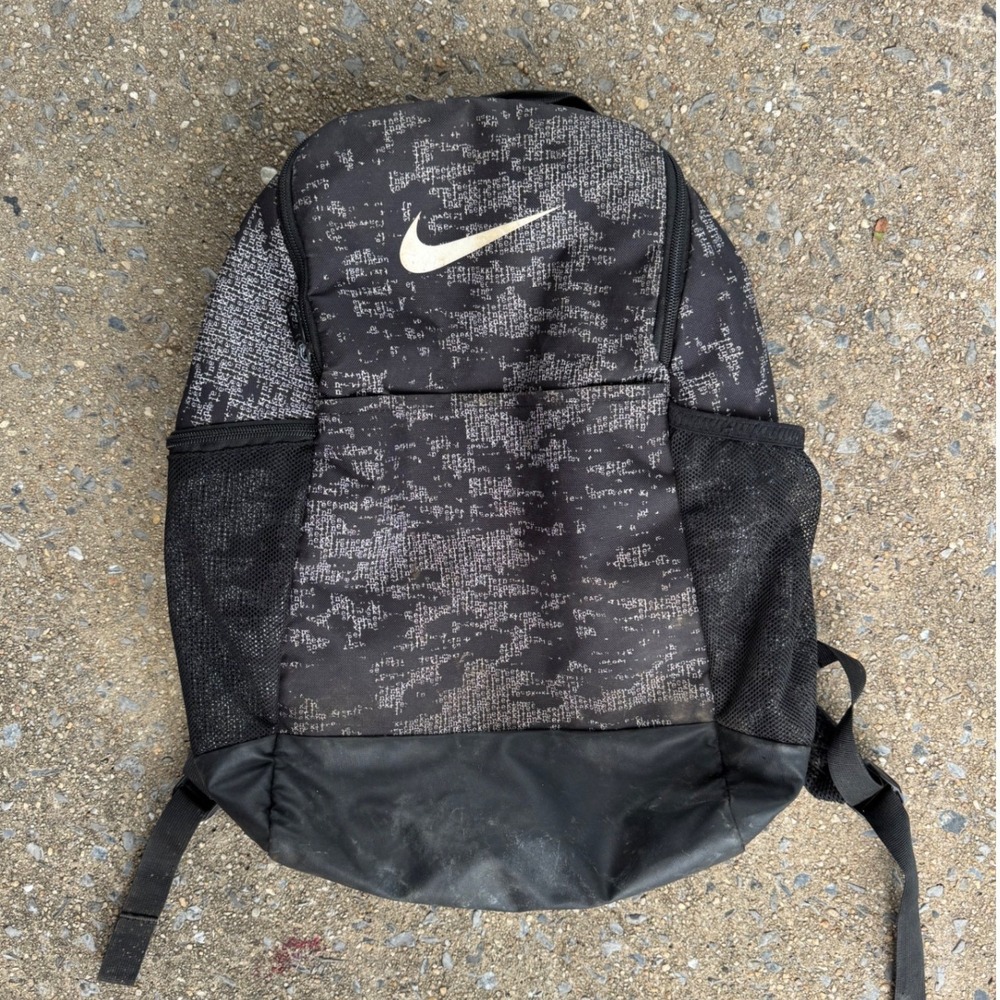Nike Elemental Backpack Black Grey Graphic Print‎ Swoosh CT4593-010 Mens Womens